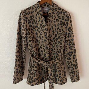 Johnston & Murphy Wool Blend Animal‎ Print Coat Size L